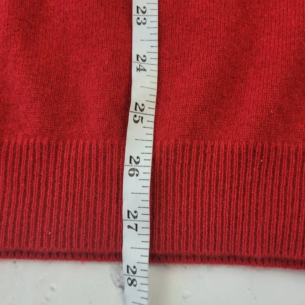 ✅ Express Men’s 100% cashmere crew neck pullover sweater red size L